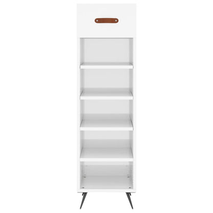 Schuhschrank Hochglanz-Weiß 30x35x105 cm Holzwerkstoff