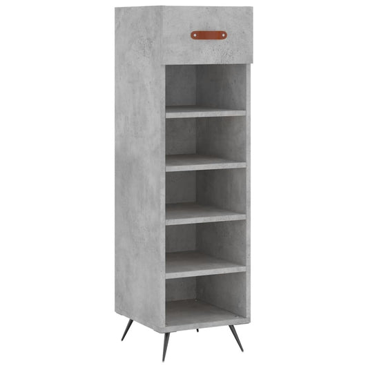 Schuhschrank Betongrau 30x35x105 cm Holzwerkstoff