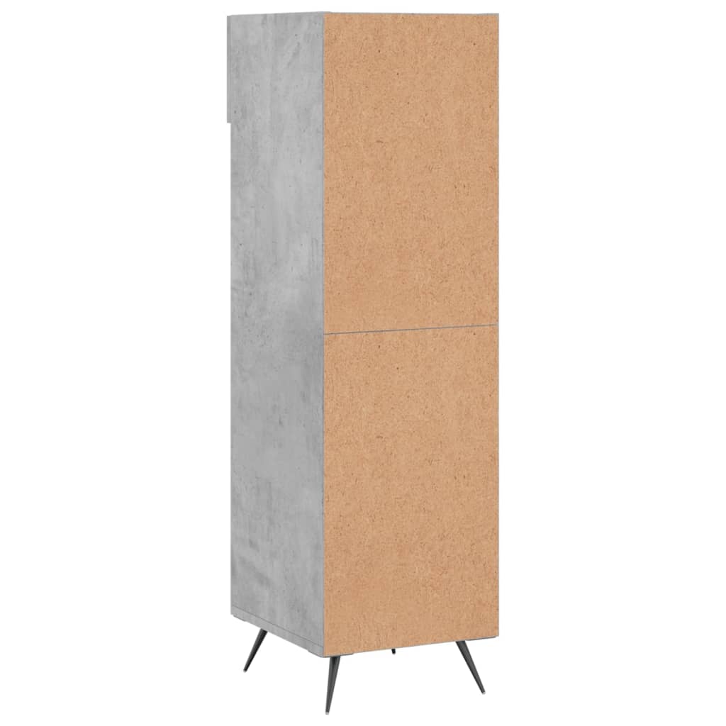 Schuhschrank Betongrau 30x35x105 cm Holzwerkstoff