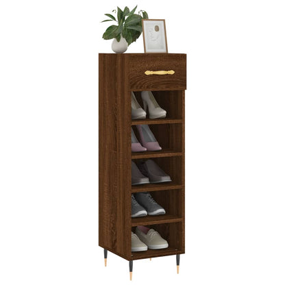 Schuhschrank Braun Eichen-Optik 30x35x105 cm Holzwerkstoff