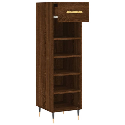 Schuhschrank Braun Eichen-Optik 30x35x105 cm Holzwerkstoff