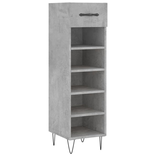 Schuhschrank Betongrau 30x35x105 cm Holzwerkstoff