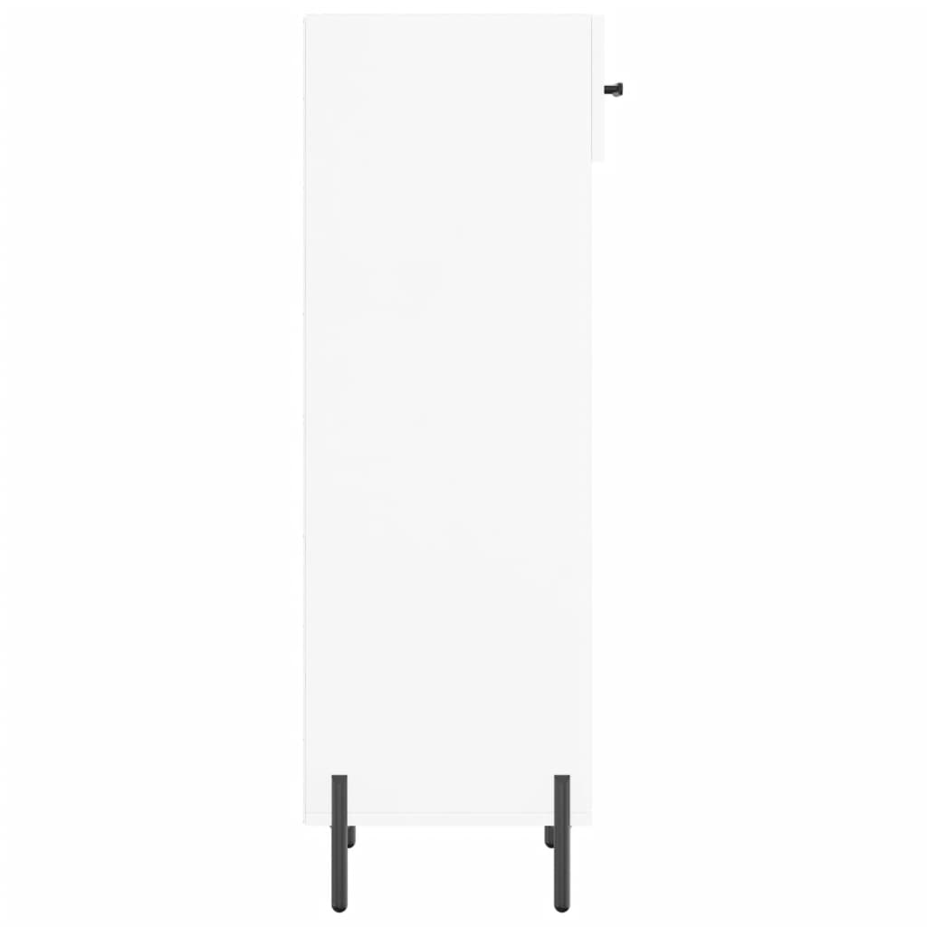 Schuhschrank Hochglanz-Weiß 30x35x105 cm Holzwerkstoff
