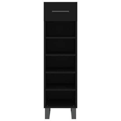 Schuhschrank Schwarz 30x35x105 cm Holzwerkstoff