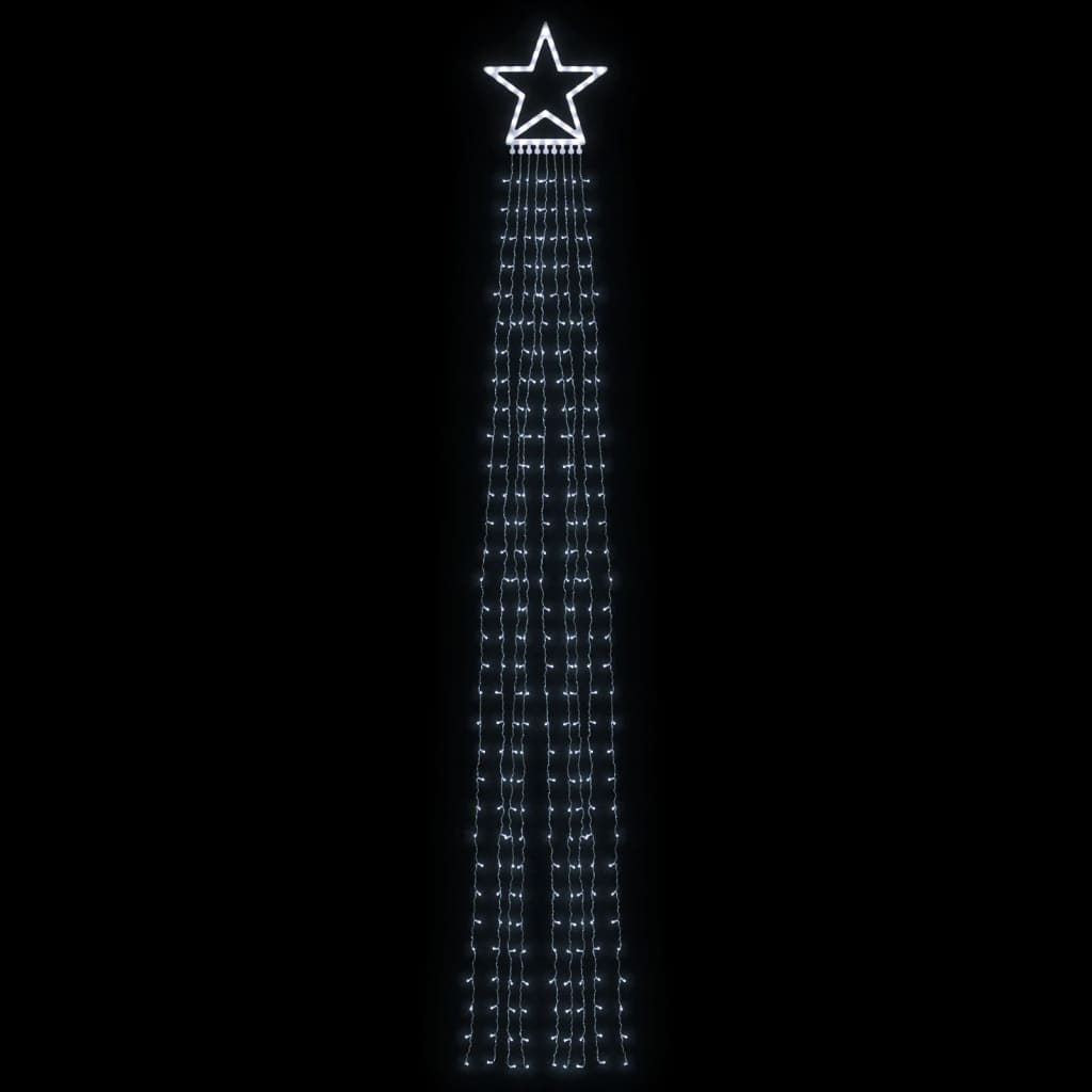 Weihnachtsbaum-Beleuchtung 320 LEDs Kaltweiß 375 cm