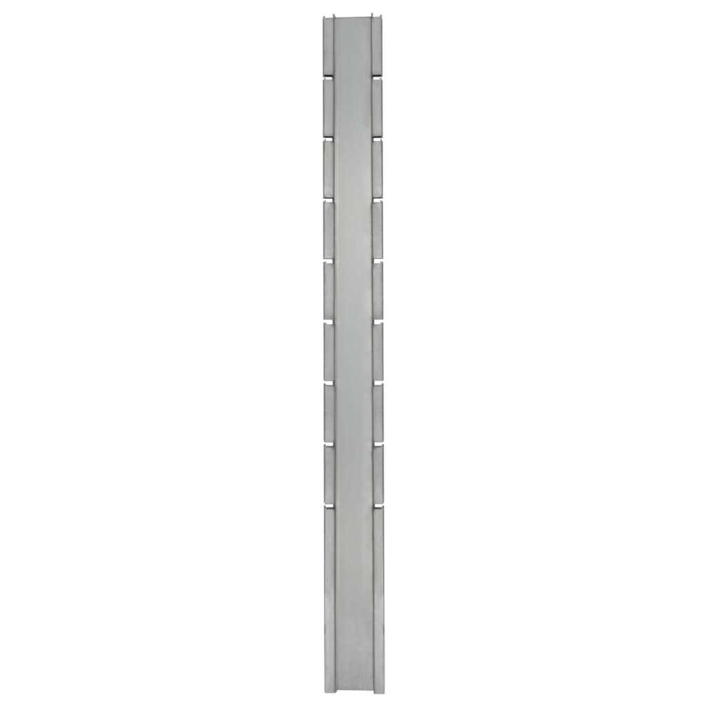 Zaunpfosten 20 Stk. Silbern 220 cm Verzinkter Stahl