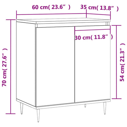 Sideboard Grau Sonoma 60x35x70 cm Holzwerkstoff