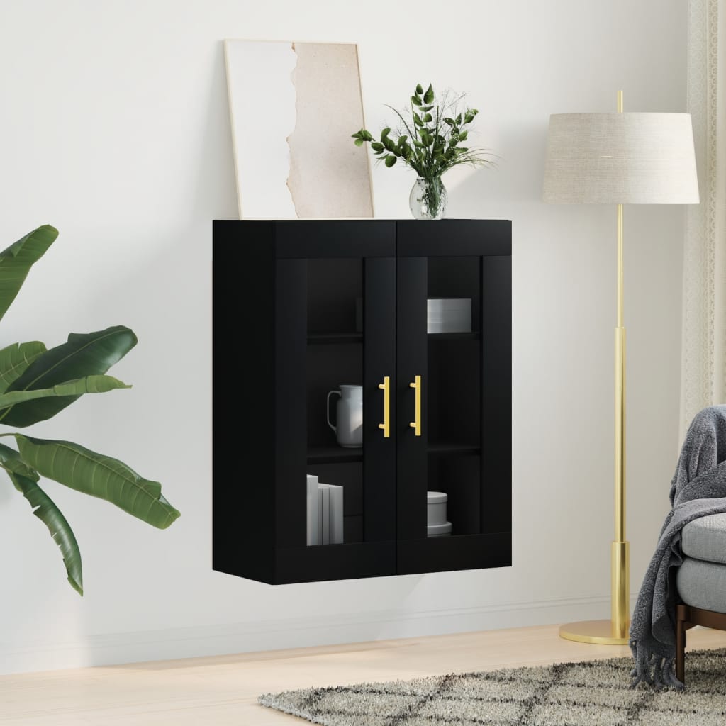 Wandschrank Schwarz 69,5x34x90 cm