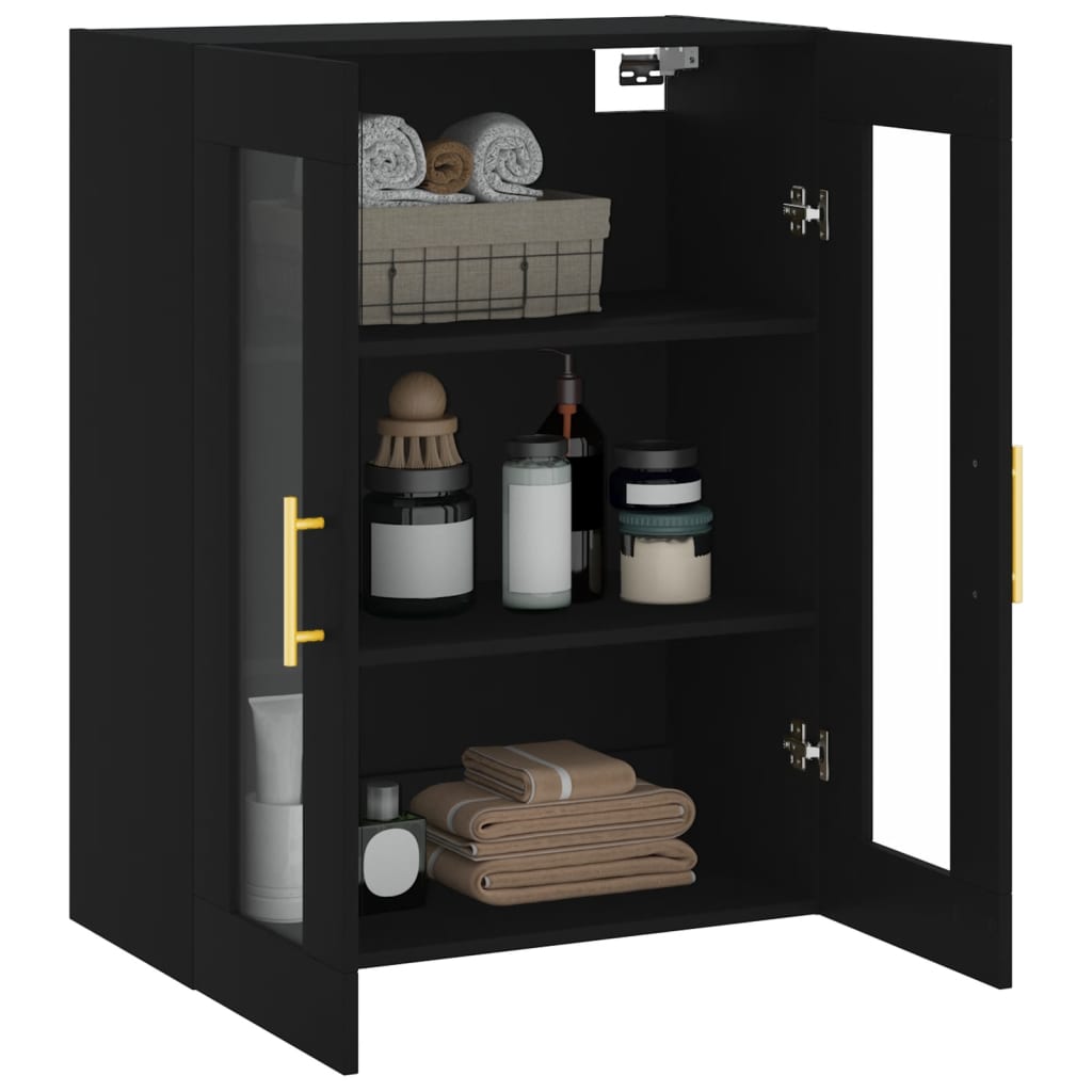 Wandschrank Schwarz 69,5x34x90 cm