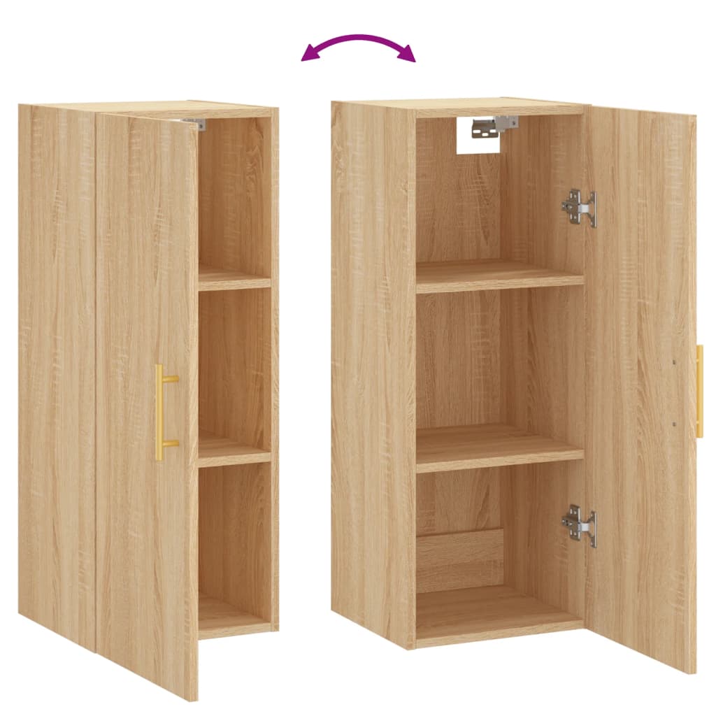 Wandschrank Sonoma-Eiche 34,5x34x90 cm