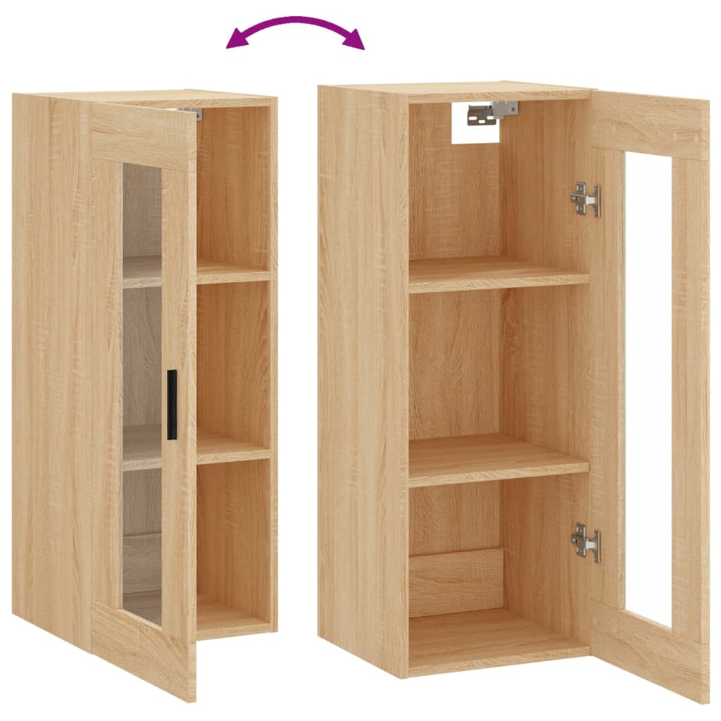 Wandschrank Sonoma-Eiche 34,5x34x90 cm