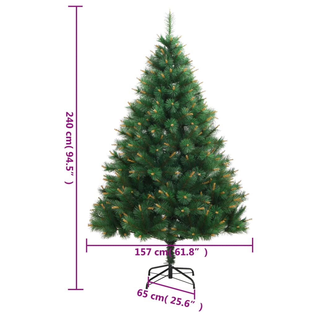 Künstlicher Weihnachtsbaum Klappbar mit Ständer 240 cm