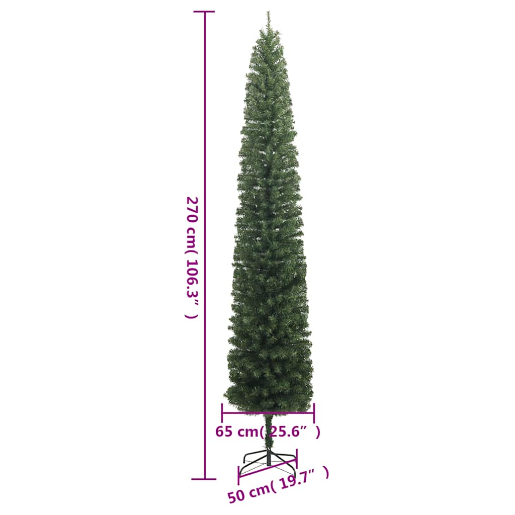 Weihnachtsbaum Schlank mit Ständer 270 cm PVC