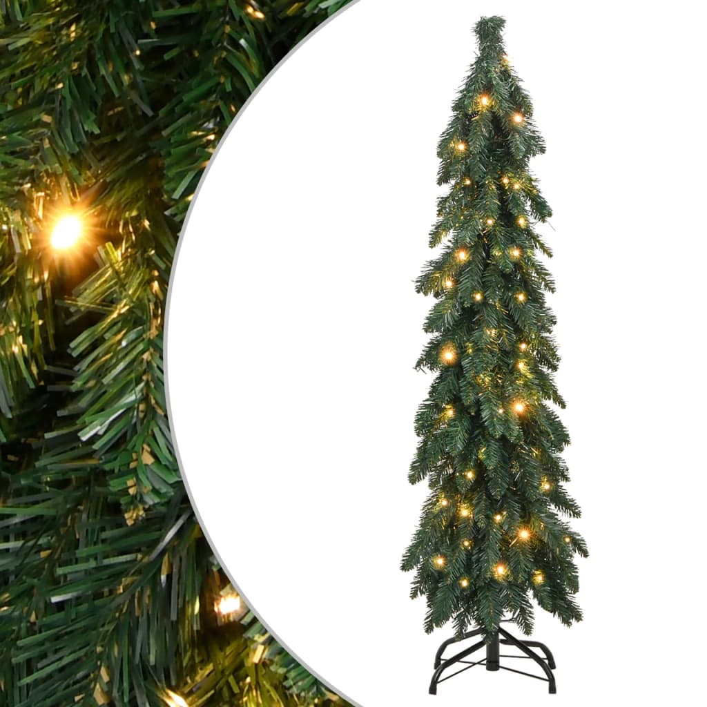 Künstlicher Weihnachtsbaum mit Beleuchtung 60 LEDs 120 cm