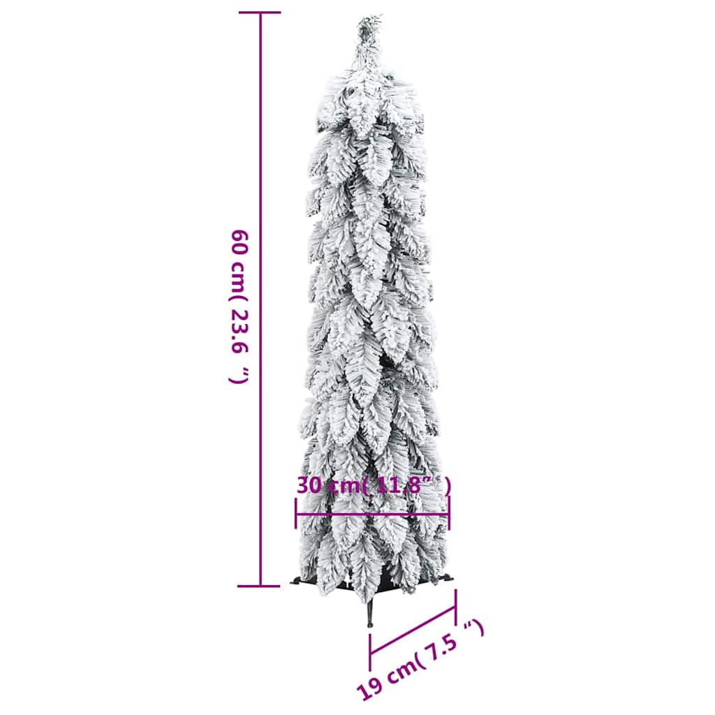 Künstlicher Weihnachtsbaum Beleuchtung & Schnee 30 LEDs 60 cm