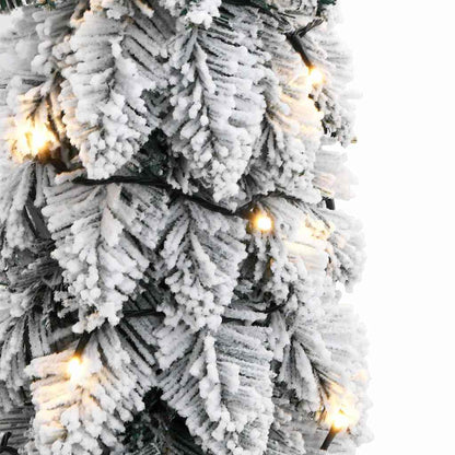 Künstlicher Weihnachtsbaum Beleuchtung & Schnee 45 LEDs 90 cm