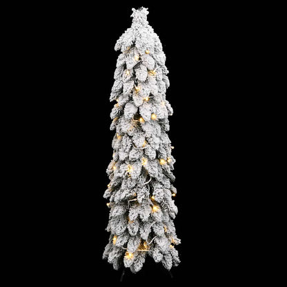 Künstlicher Weihnachtsbaum Beleuchtung & Schnee 80 LEDs 150 cm
