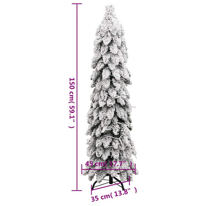 Künstlicher Weihnachtsbaum Beleuchtung & Schnee 80 LEDs 150 cm