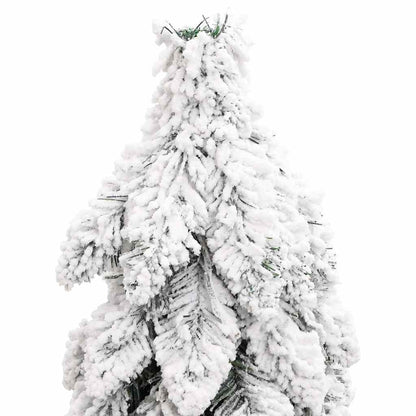 Künstlicher Weihnachtsbaum Beleuchtung & Schnee 80 LEDs 150 cm