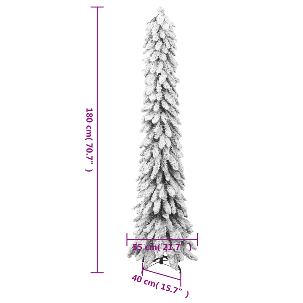 Künstlicher Weihnachtsbaum Beleuchtung & Schnee 100 LEDs 180 cm