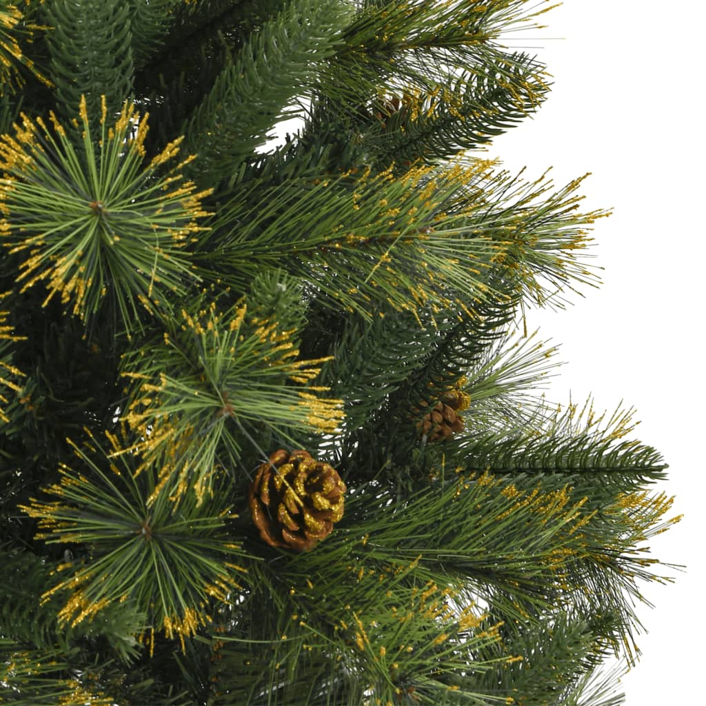 Künstlicher Weihnachtsbaum Klappbar mit Zapfen 150 cm