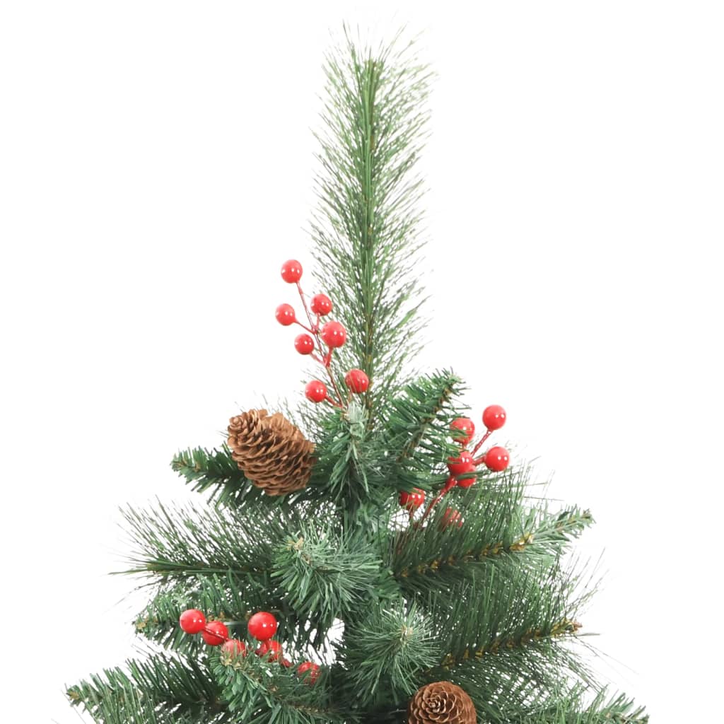 Künstlicher Weihnachtsbaum Klappbar mit Zapfen & Beeren 180 cm