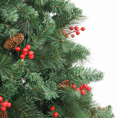 Künstlicher Weihnachtsbaum Klappbar mit Zapfen & Beeren 240 cm