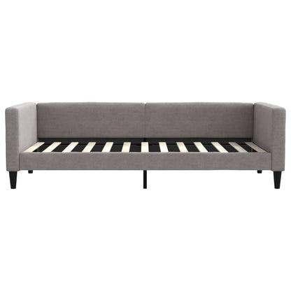 Tagesbett Ausziehbar mit Schubladen Taupe 100x200 cm Stoff