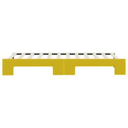 Tagesbett Ausziehbar Gelb 80x200 cm Samt