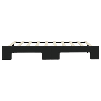 Tagesbett Ausziehbar Schwarz 90x190 cm Samt