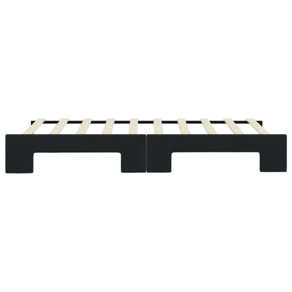 Tagesbett Ausziehbar Schwarz 90x190 cm Samt