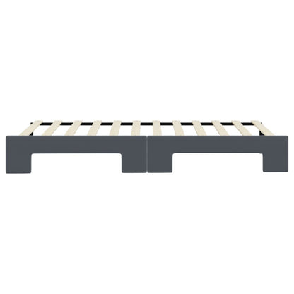 Tagesbett Ausziehbar Dunkelgrau 80x200 cm Samt