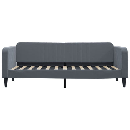 Tagesbett Ausziehbar mit Schubladen Dunkelgrau 80x200 cm Samt