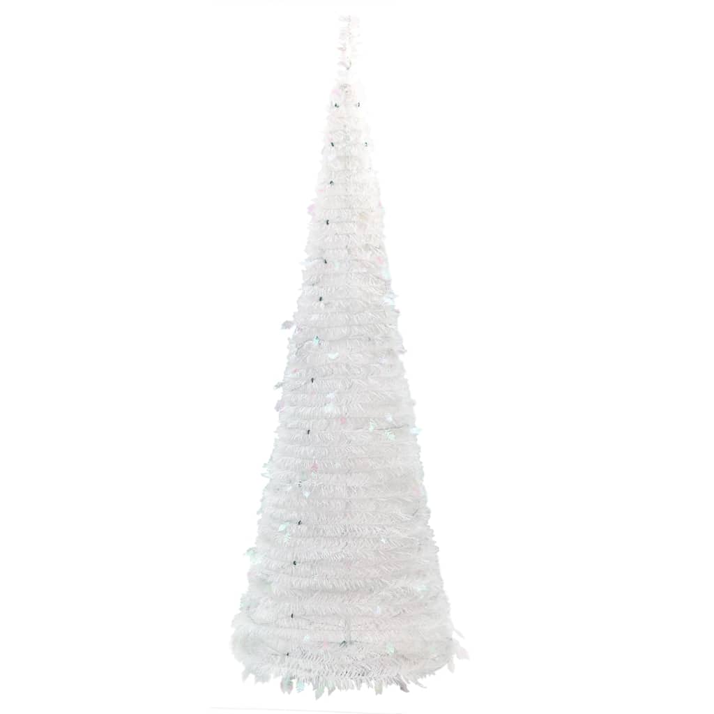 Pop-Up-Weihnachtsbaum Künstlich 50 LEDs Weiß 120 cm