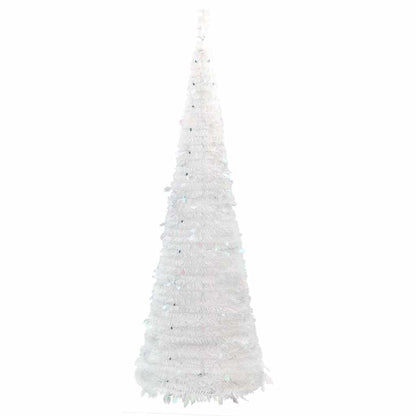 Pop-Up-Weihnachtsbaum Künstlich 100 LEDs Weiß 150 cm