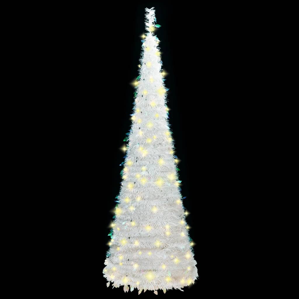 Pop-Up-Weihnachtsbaum Künstlich 150 LEDs Weiß 180 cm