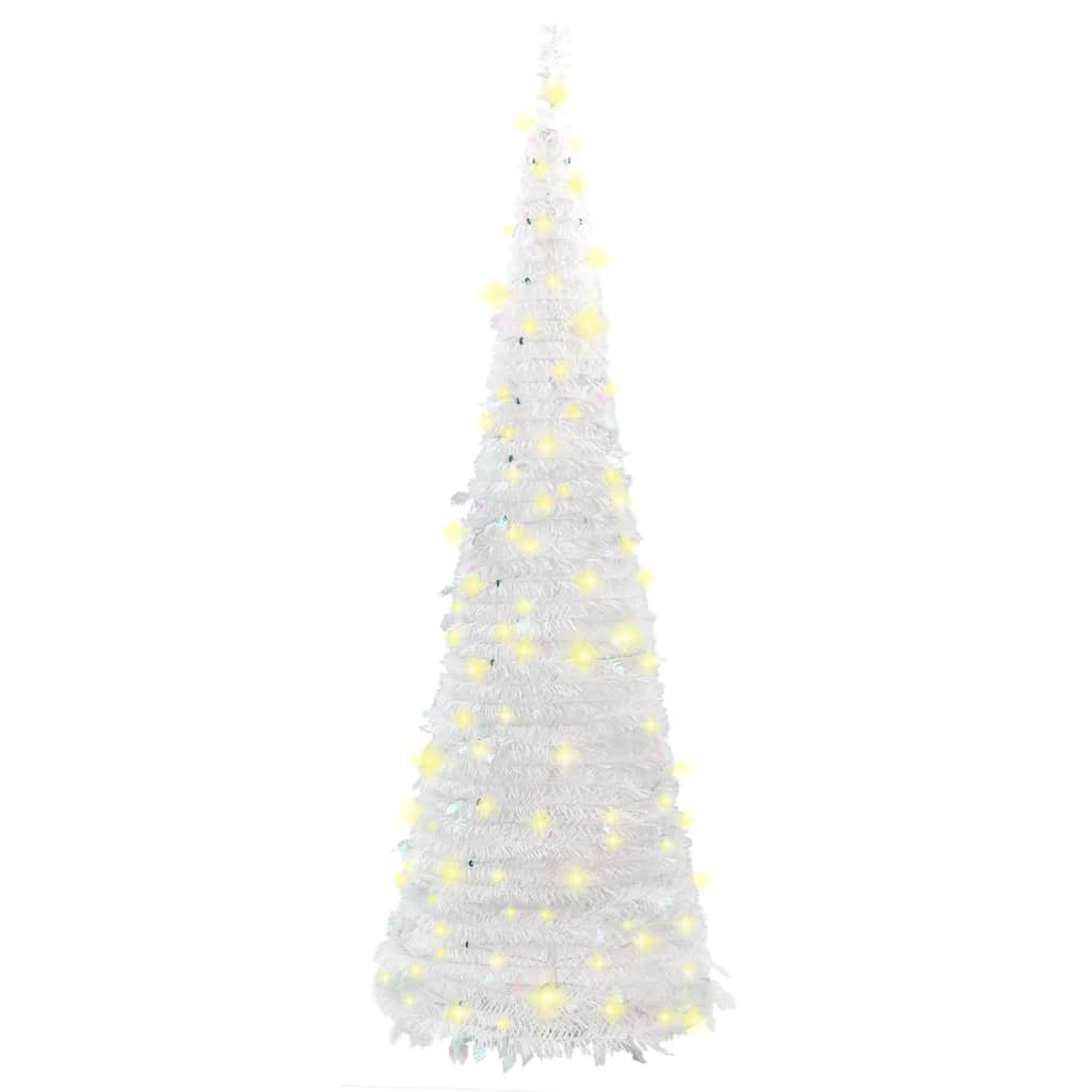 Pop-Up-Weihnachtsbaum Künstlich 150 LEDs Weiß 180 cm