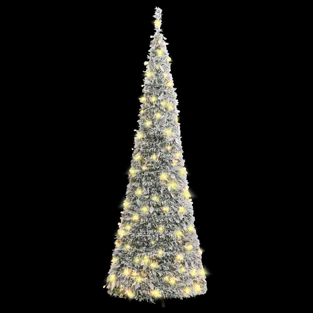 Pop-Up-Weihnachtsbaum Künstlich Beschneit 50 LEDs 120 cm