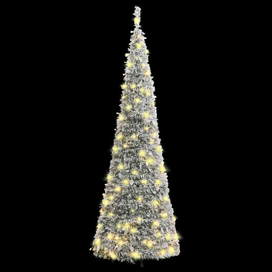 Pop-Up-Weihnachtsbaum Künstlich Beschneit 50 LEDs 120 cm