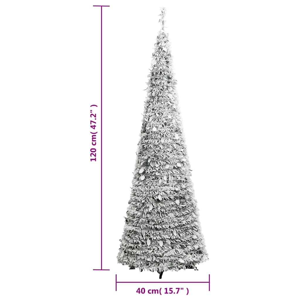 Pop-Up-Weihnachtsbaum Künstlich Beschneit 50 LEDs 120 cm