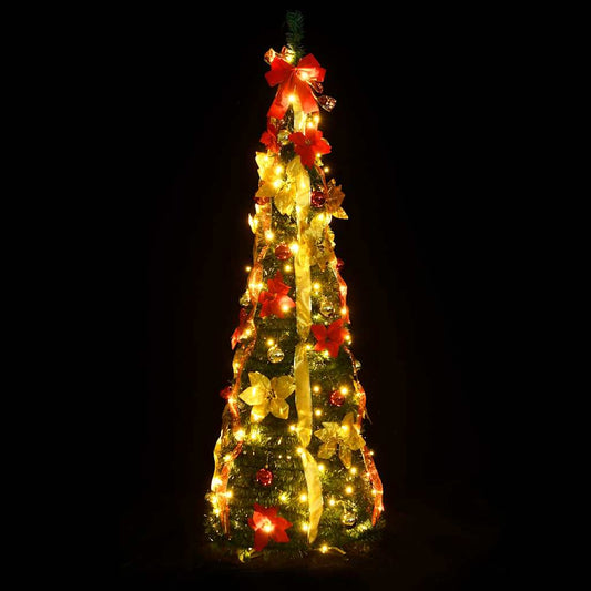 Pop-Up-Weihnachtsbaum Künstlich 200 LEDs Grün 210 cm