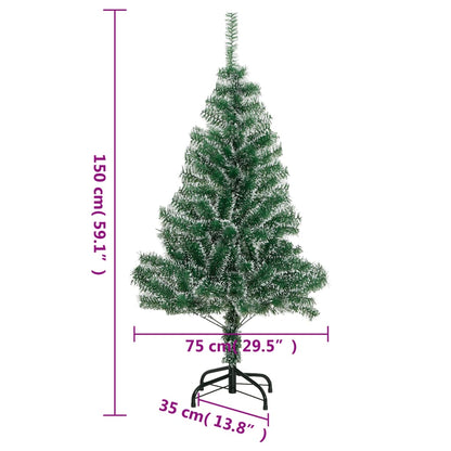 Künstlicher Weihnachtsbaum Beschneit Grün 150 cm