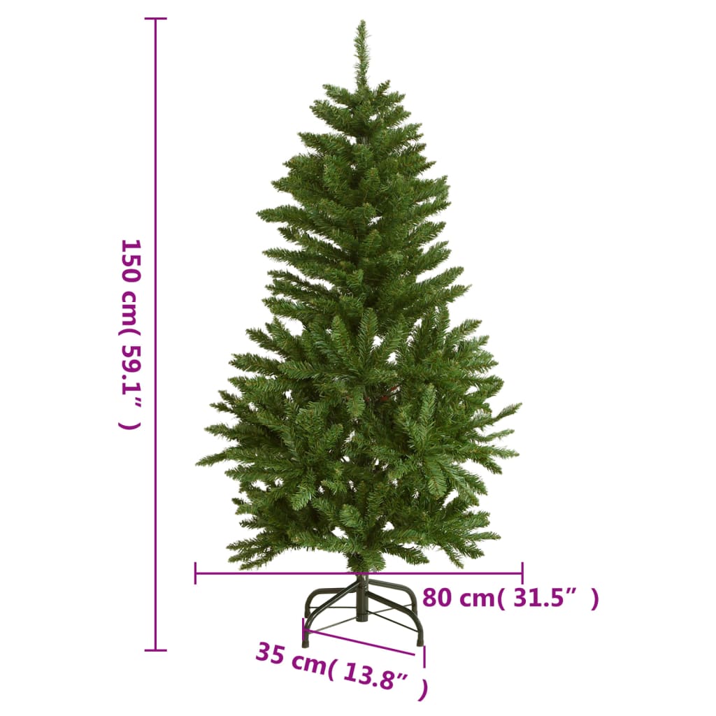 Künstlicher Weihnachtsbaum Klappbar mit Ständer Grün 150 cm