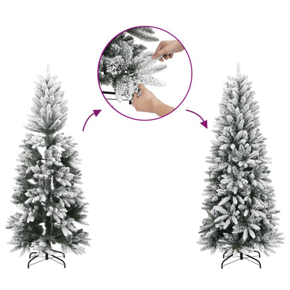 Künstlicher Weihnachtsbaum Klappbar mit Ständer Weiß 150 cm