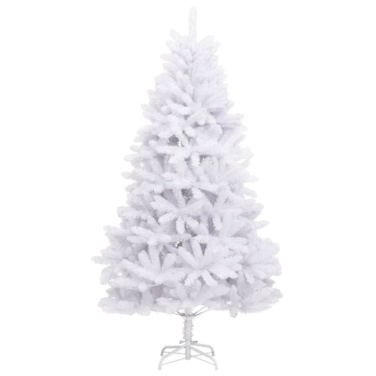 Künstlicher Weihnachtsbaum Klappbar mit Ständer Weiß 210 cm