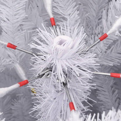 Künstlicher Weihnachtsbaum Klappbar mit Ständer Weiß 210 cm