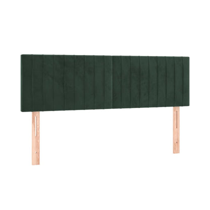 Boxspringbett mit Matratze Dunkelgrün 140x190 cm Samt