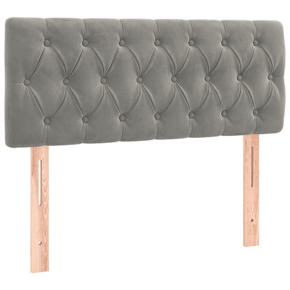 Boxspringbett mit Matratze Hellgrau 120x200 cm Samt