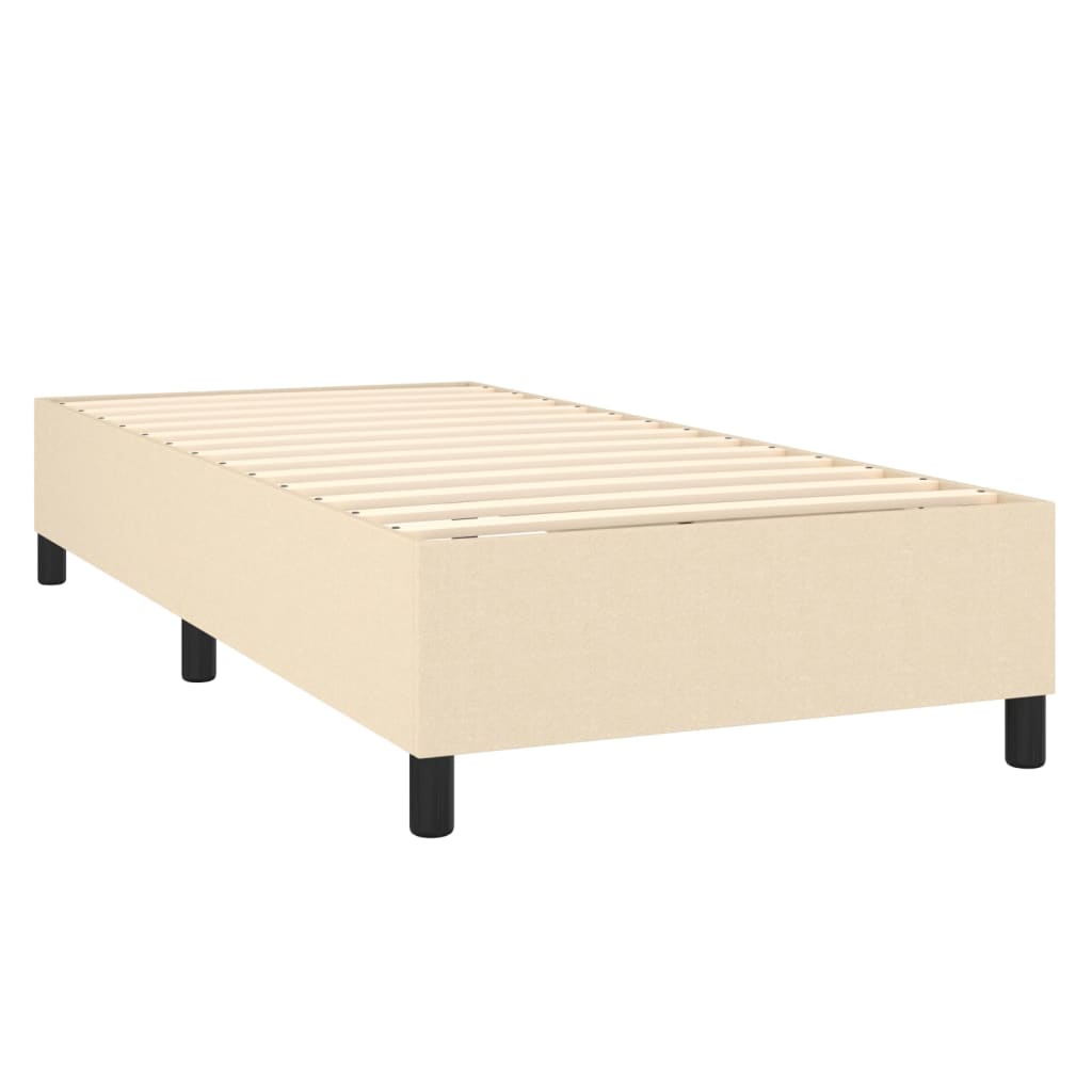 Boxspringbett mit Matratze Creme 100x200 cm Stoff