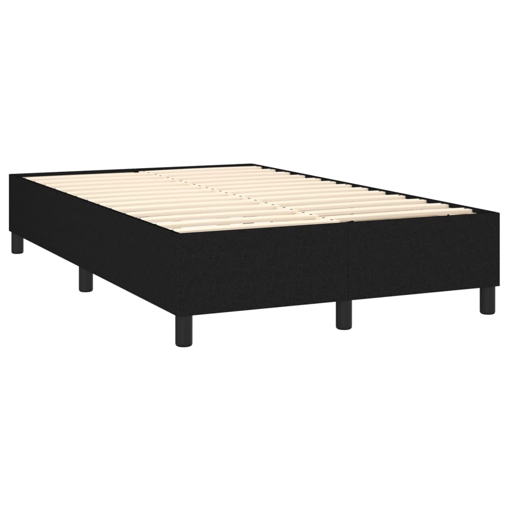 Boxspringbett mit Matratze Schwarz 120x200 cm Stoff